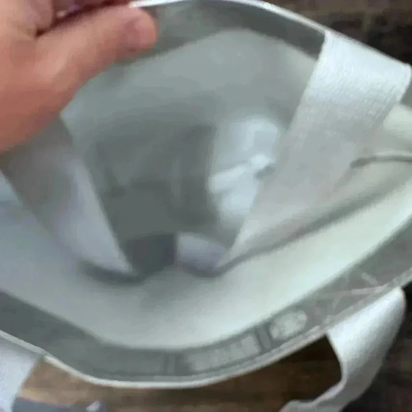 Athleta Silver Shopping Reusable Tote Bag - Picture 3 of 3